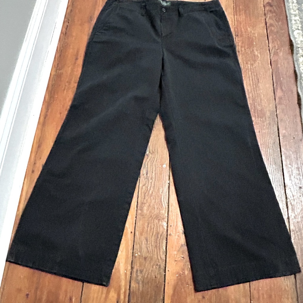 RALPH LAUREN LADIES BELL LEG CHINO PANT SIZE 14 BLACK
